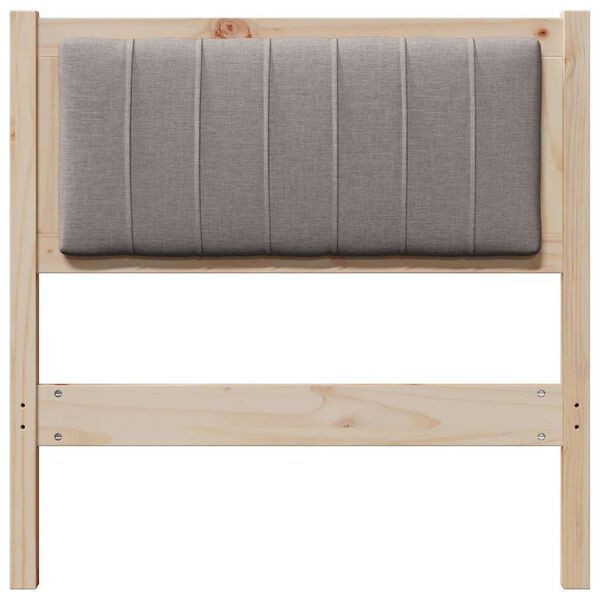 vidaXL Gepolstertes Kopfteil Braun 75 cm Massives Kiefernholz