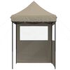 vidaXL Party-Zelt Taupe 200 x 200 x 306 cm Oxford-Stoff
