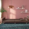 vidaXL Schlafsofa 2-Sitzer mit 2 Kissen Taupe Stoff