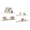 vidaXL Schweberegale 4 Stk. Eichen-Optik und Wei&szlig; 120x23,5x3,8 cm MDF