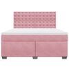 vidaXL Boxspringbett mit Matratze Rosa 180x200 cm Samt