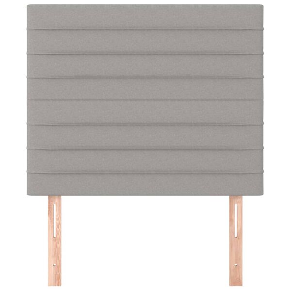 vidaXL Kopfteil Hellgrau 90x5x118/128 cm Stoff
