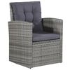 vidaXL 6-tlg. Garten-Lounge-Set mit Auflagen Poly Rattan Grau
