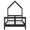 vidaXL Kinderbett Schwarz 80x160 cm Massivholz Kiefer