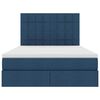 vidaXL Bett mit Stauraum und LED Blau 140 x 190 cm Polyester