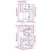 vidaXL Badezimmerm&ouml;bel Set VIGO 2 pcs Braun und Wei&szlig; 37 x 34 x 80 cm