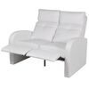 vidaXL Relaxsessel 2-Sitzer mit LED Kunstleder Wei&szlig;