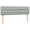 vidaXL Boxspringbett mit Matratze Hellgrau 140x220 cm Samt