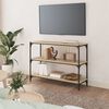 vidaXL B&uuml;cherregal Sonoma-Eiche 100x33x70,5 cm Holzwerkstoff und Stahl