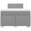 vidaXL Boxspringbett mit Matratze Hellgrau 120x190 cm Stoff