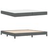 vidaXL Boxspringbett mit Matratze Dunkelgrau 200 x 200 cm Stoff