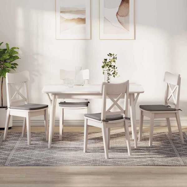 vidaXL Sitzkissen 4 pcs Taupe 40 x 40 x 3 cm Stoff