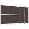 vidaXL 6-tlg. Paravent Braun 300x180 cm Stoff
