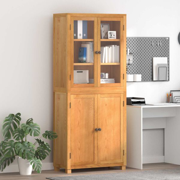 vidaXL Aufbewahrungsm&ouml;bel-Set mit Speicher mit T&uuml;r Braun Holzwerkstoff