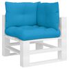 vidaXL Palettenkissen 3-tlg. Blau Stoff