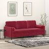 vidaXL 3-Sitzer-Sofa mit Kissen Weinrot 180 cm Samt