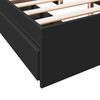 vidaXL Bettgestell mit Schubladen Schwarz 150x200 cm Holzwerkstoff