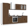 vidaXL 8-tlg. K&uuml;chenschrank-Set Braun Eichen-Optik Holzwerkstoff