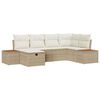 vidaXL Gartensofa-set 6 Stk. Beige Poly-Rattan