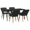 vidaXL Garten Essgruppe 5 Stk. Schwarz Poly-Rattan