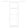 vidaXL Schiebet&uuml;r ORKDAL Wei&szlig; 78 x 211 cm Massivholz Kiefer und Glas