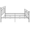 vidaXL Bettgestell Grau Metall 180x200 cm