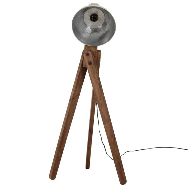 vidaXL Stehleuchte 25 W Vintage Silbern 45x45x120 cm E27