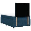 vidaXL Boxspringbett mit Matratze Dunkelblau 120x190 cm Samt