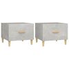 vidaXL Couchtische 2 Stk. Betongrau 50x50x40 cm Holzwerkstoff