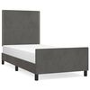 vidaXL Bettgestell ohne Matratze Dunkelgrau 80x200 cm Samt