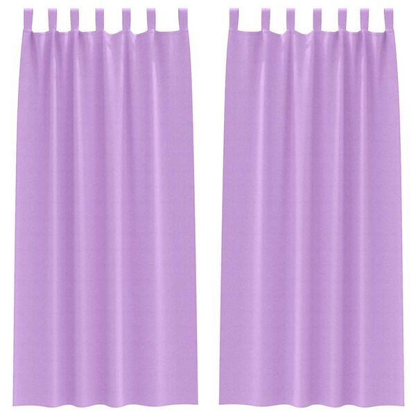 vidaXL Verdunkelungs-Vorh&auml;nge mit Ringen 2 pcs Lila 245 x 140 cm