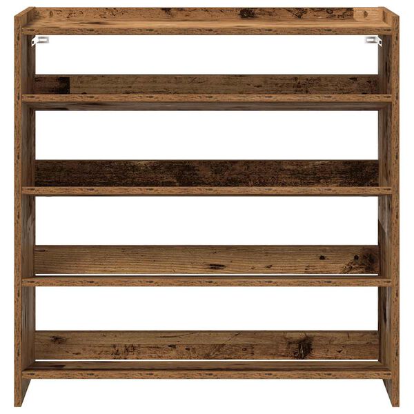 vidaXL Schuhregal Braun Eichen-Optik 80x25x81 cm Holzwerkstoff