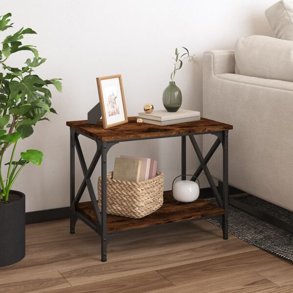 vidaXL Beistelltisch R&auml;uchereiche 55x38x45 cm Holzwerkstoff
