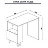 Homemania Computertisch Paris 90x50x75 cm Wei&szlig; und Eichen-Optik