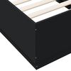 vidaXL Bettgestell mit LED Schwarz 75x190 cm Holzwerkstoff
