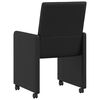 vidaXL Esszimmerst&uuml;hle mit Rollen 2 pcs Schwarz 57 x 66 x 94 cm
