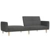 vidaXL Schlafsofa 2-Sitzer Dunkelgrau Stoff
