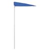 vidaXL Halb-Sonnenschirm mit Mast 180x90 cm Azurblau