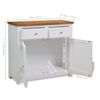 vidaXL Sideboard 90x33,5x83 cm Massivholz Eiche