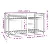 vidaXL Etagenbett 80x200 cm Massivholz Kiefer