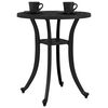 vidaXL Gartentisch Schwarz &Oslash;48x53 cm Aluminiumguss