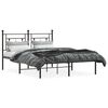 vidaXL Bettgestell mit Kopfteil Metall Schwarz 140x200 cm