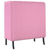 vidaXL Hoher R&uuml;cken Sofa 101cm Rosa Stoff