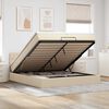 vidaXL Ottoman-Bett mit Matratze Creme 200x200 cm Stoff