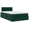 vidaXL Ottomane Bett mit Matratze & LEDs Dunkelgr&uuml;n 120x190 cm Samt