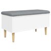 vidaXL Sitzbank mit Stauraum Wei&szlig; 82x42x46 cm Holzwerkstoff