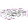 vidaXL 11-tlg. Garten-Essgruppe mit Kissen Weiß Textilene