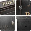vidaXL Wandmontierter Briefkasten Bronze 29 x 13 x 41 cm Gussaluminium