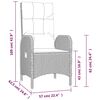 vidaXL 9-tlg. Garten-Essgruppe mit Kissen Grau Poly Rattan