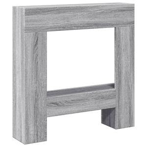 vidaXL Kaminumrandung Grau Sonoma 81x18x82 cm Holzwerkstoff